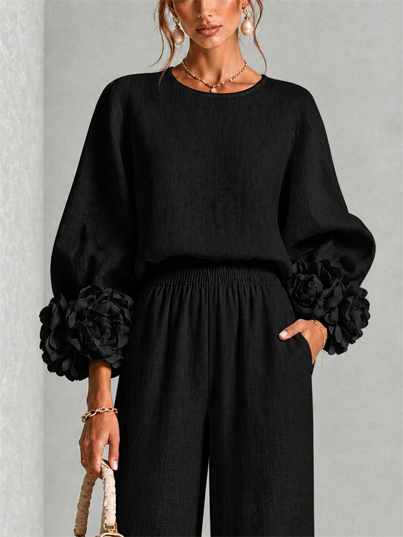 CARYS™ - FLORAL-CUFF TWO-PIECE SET