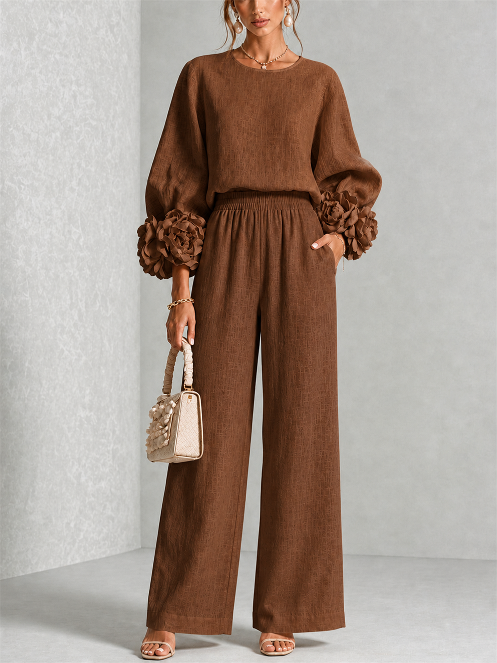 CARYS™ - FLORAL-CUFF TWO-PIECE SET