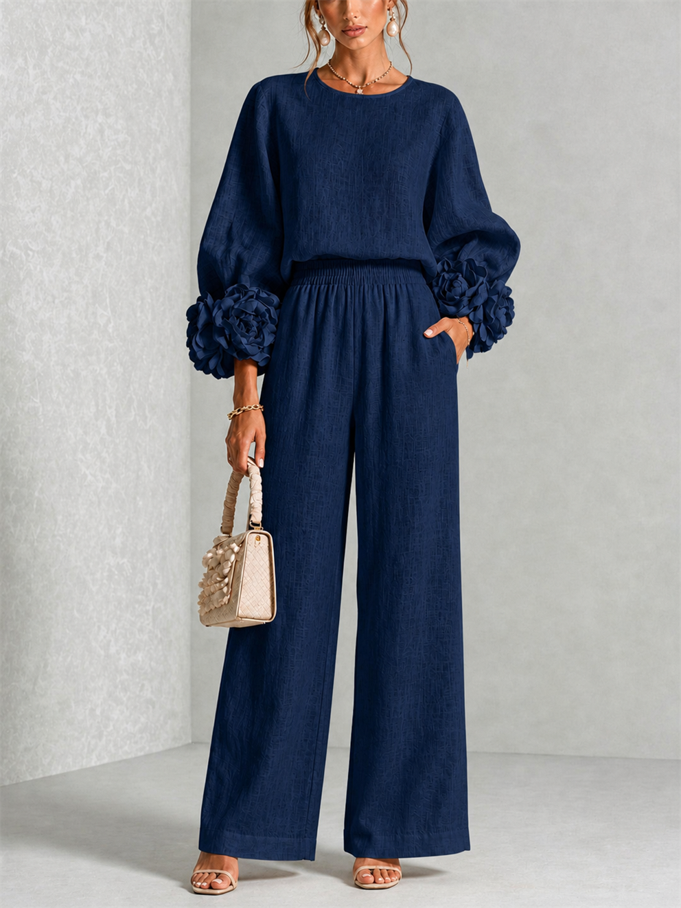 CARYS™ - FLORAL-CUFF TWO-PIECE SET