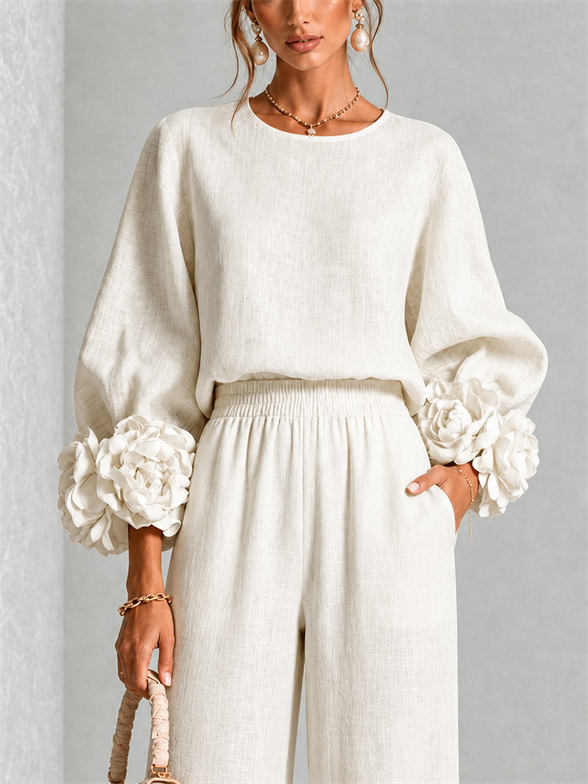 CARYS™ - FLORAL-CUFF TWO-PIECE SET
