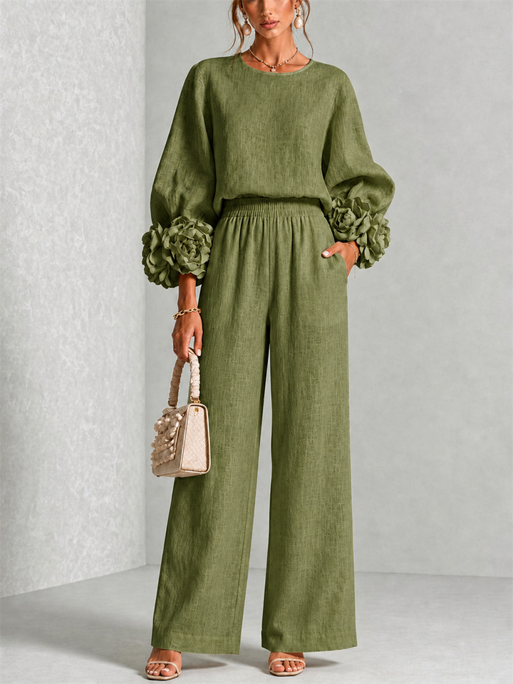 CARYS™ - FLORAL-CUFF TWO-PIECE SET