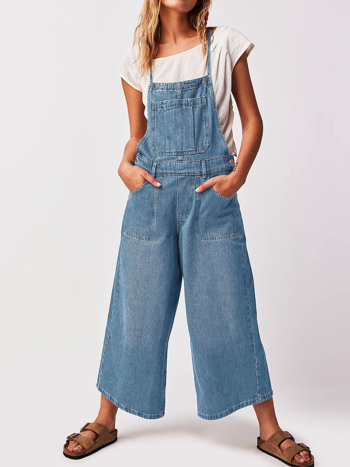 ELIZABETH™ - WIDE LEG SUMMER DENIM OVERALLS