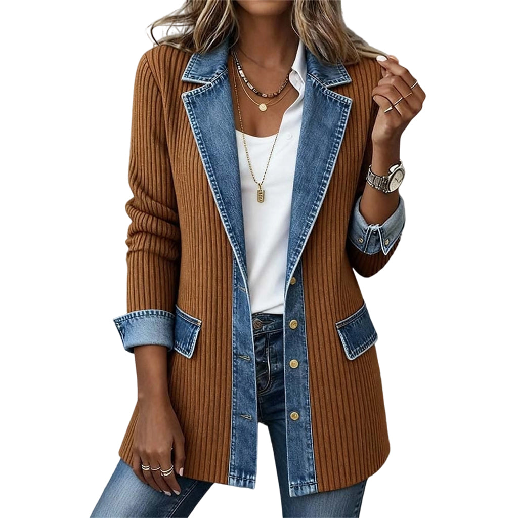 MARINA™ - ELEGANT TWO-TONE DENIM JACKET