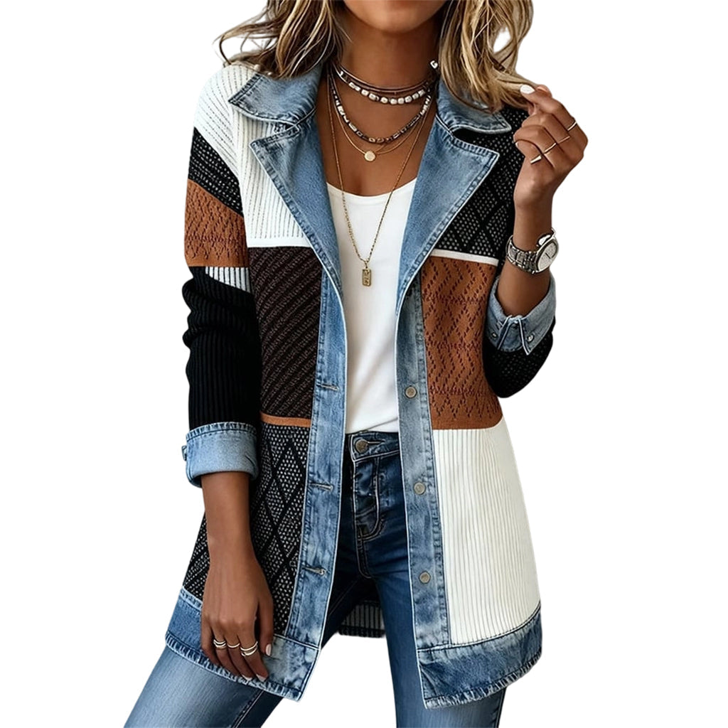 MARINA™ - ELEGANT TWO-TONE DENIM JACKET