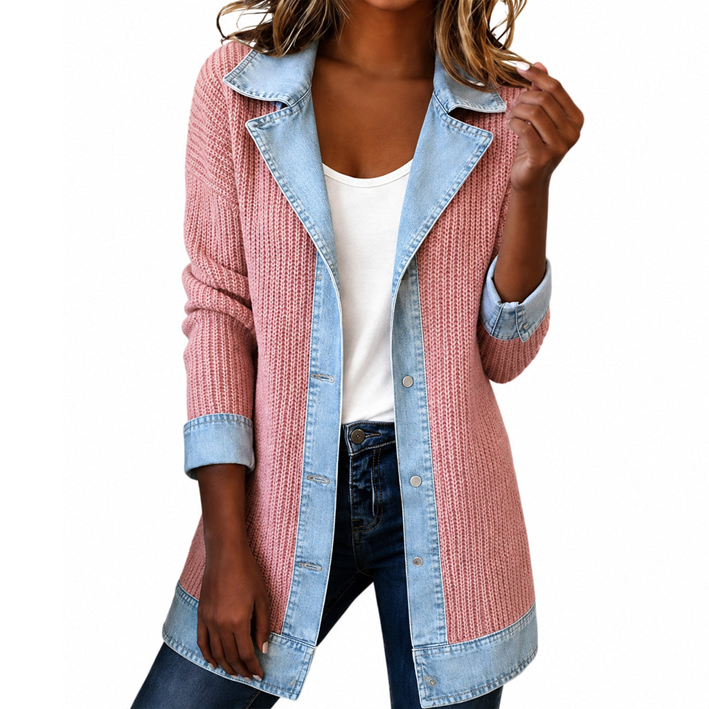 MARINA™ - ELEGANT TWO-TONE DENIM JACKET