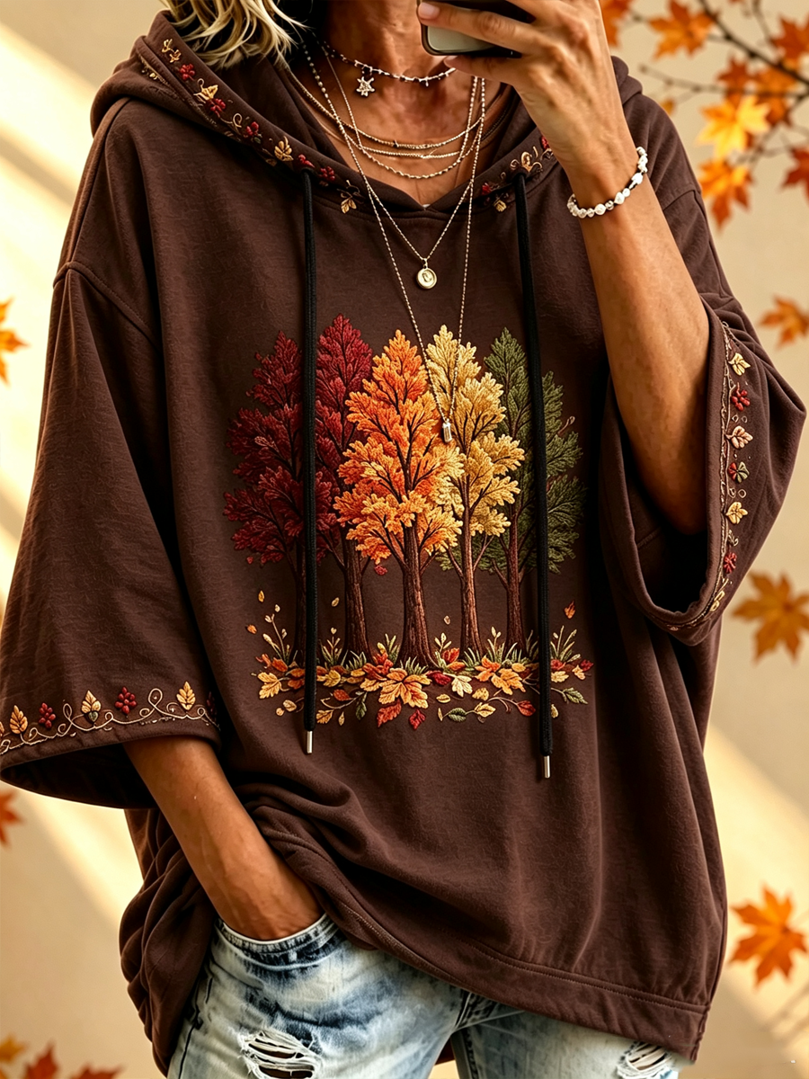 MARIA™ - ELEGANT AUTUMN PONCHO HOODIE