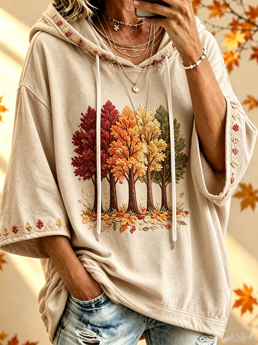 MARIA™ - ELEGANT AUTUMN PONCHO HOODIE