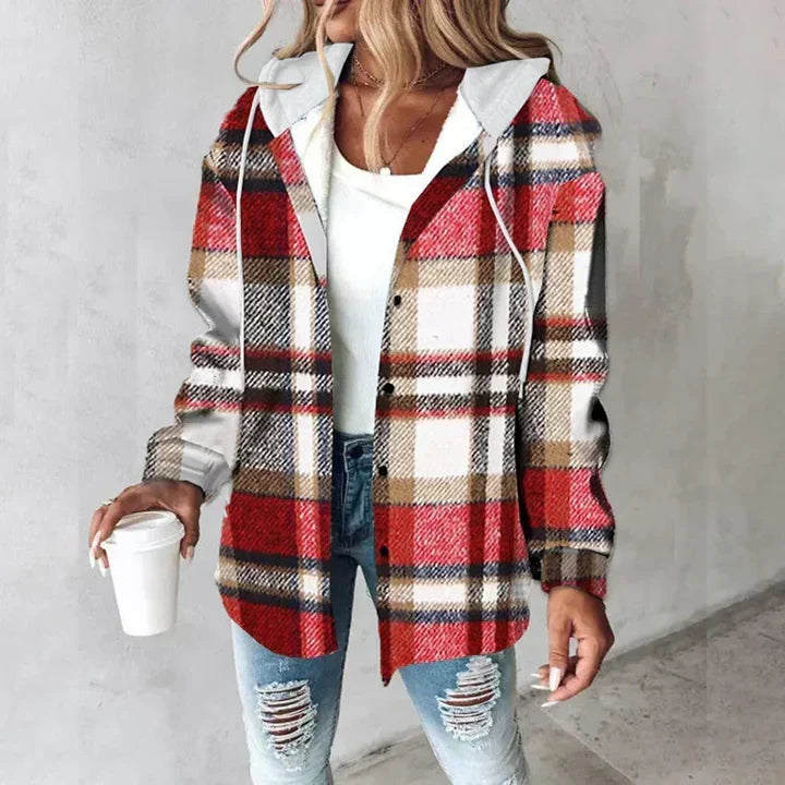 Lined Overshirt with Hood Élise