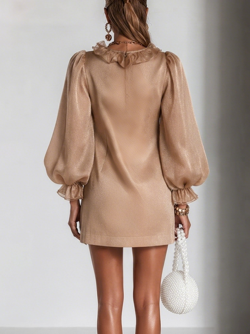 OTTILIE™ - RUFFLED PUFF-SLEEVE MINI DRESS