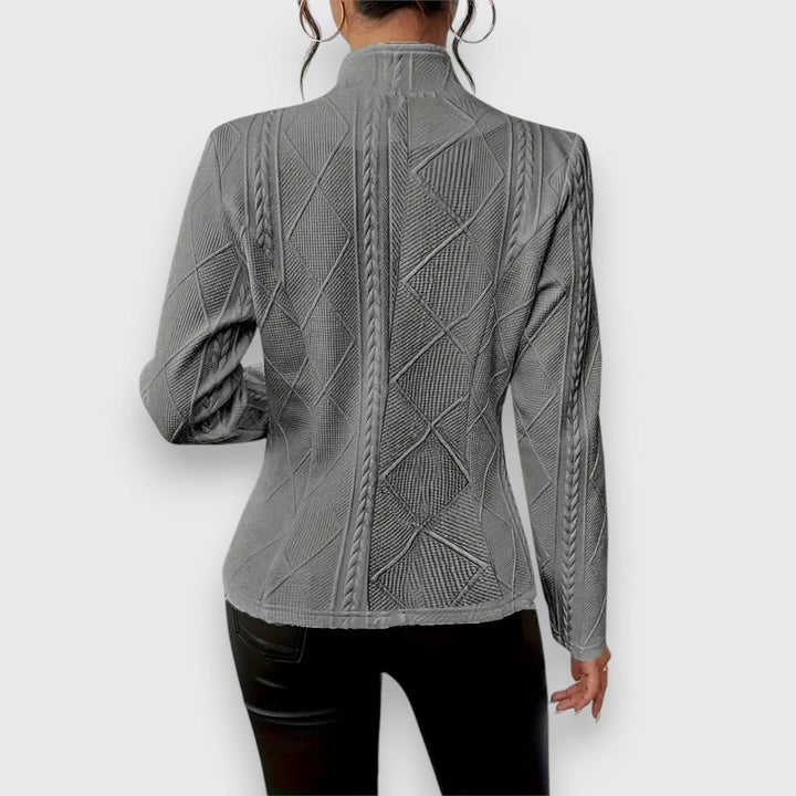 LORETTA™ - ELEGANT TEXTURED BUTTON CARDIGAN
