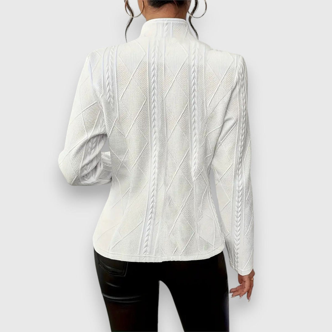 LORETTA™ - ELEGANT TEXTURED BUTTON CARDIGAN
