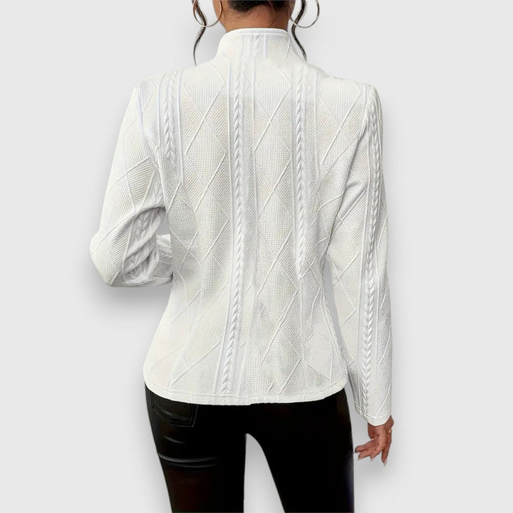 LORETTA™ - ELEGANT TEXTURED BUTTON CARDIGAN