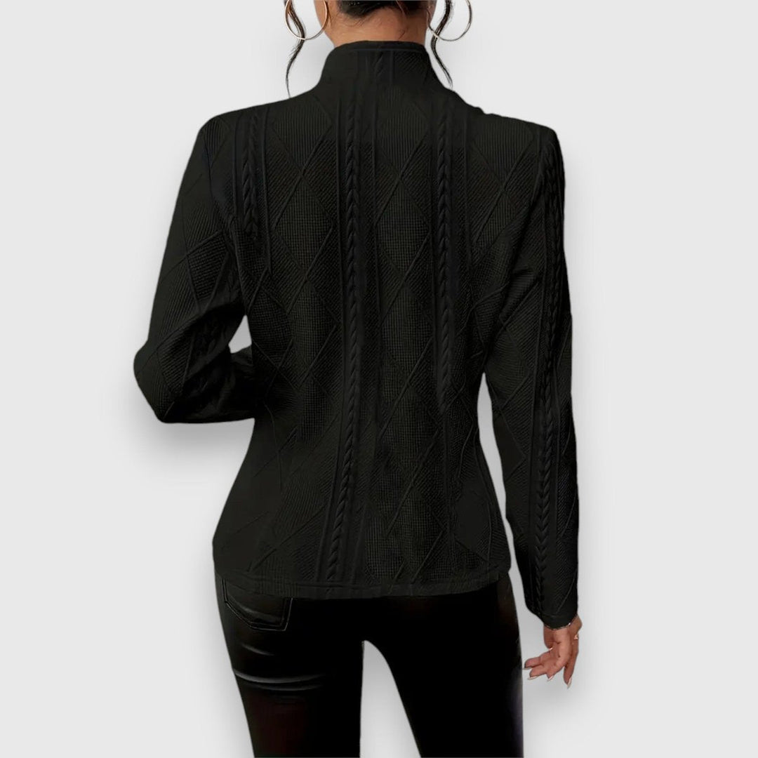 LORETTA™ - ELEGANT TEXTURED BUTTON CARDIGAN