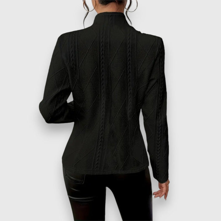 LORETTA™ - ELEGANT TEXTURED BUTTON CARDIGAN