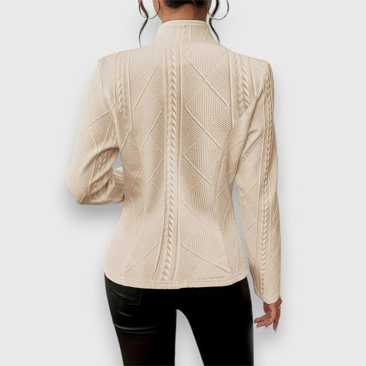 LORETTA™ - ELEGANT TEXTURED BUTTON CARDIGAN