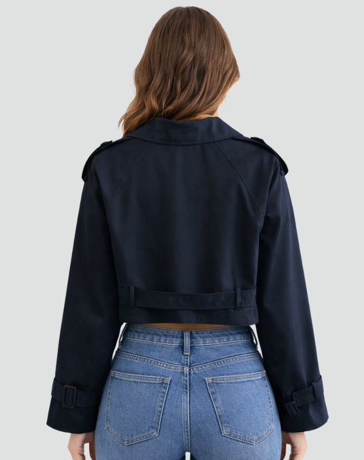 JULIANA™ - ELEGANT DOUBLE-BREASTED CROPPED COAT