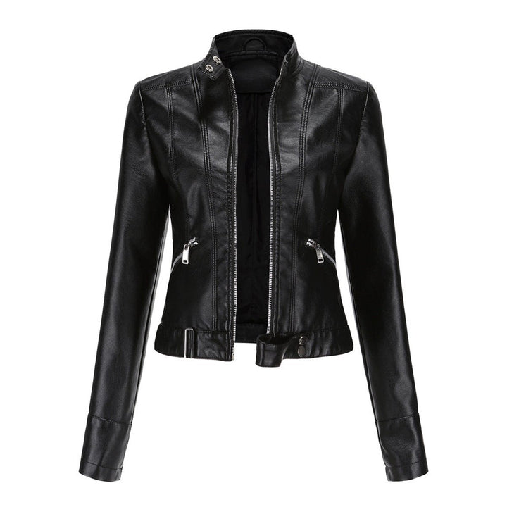 LINNEA™ - CROPPED LEATHER BOMBER JACKET