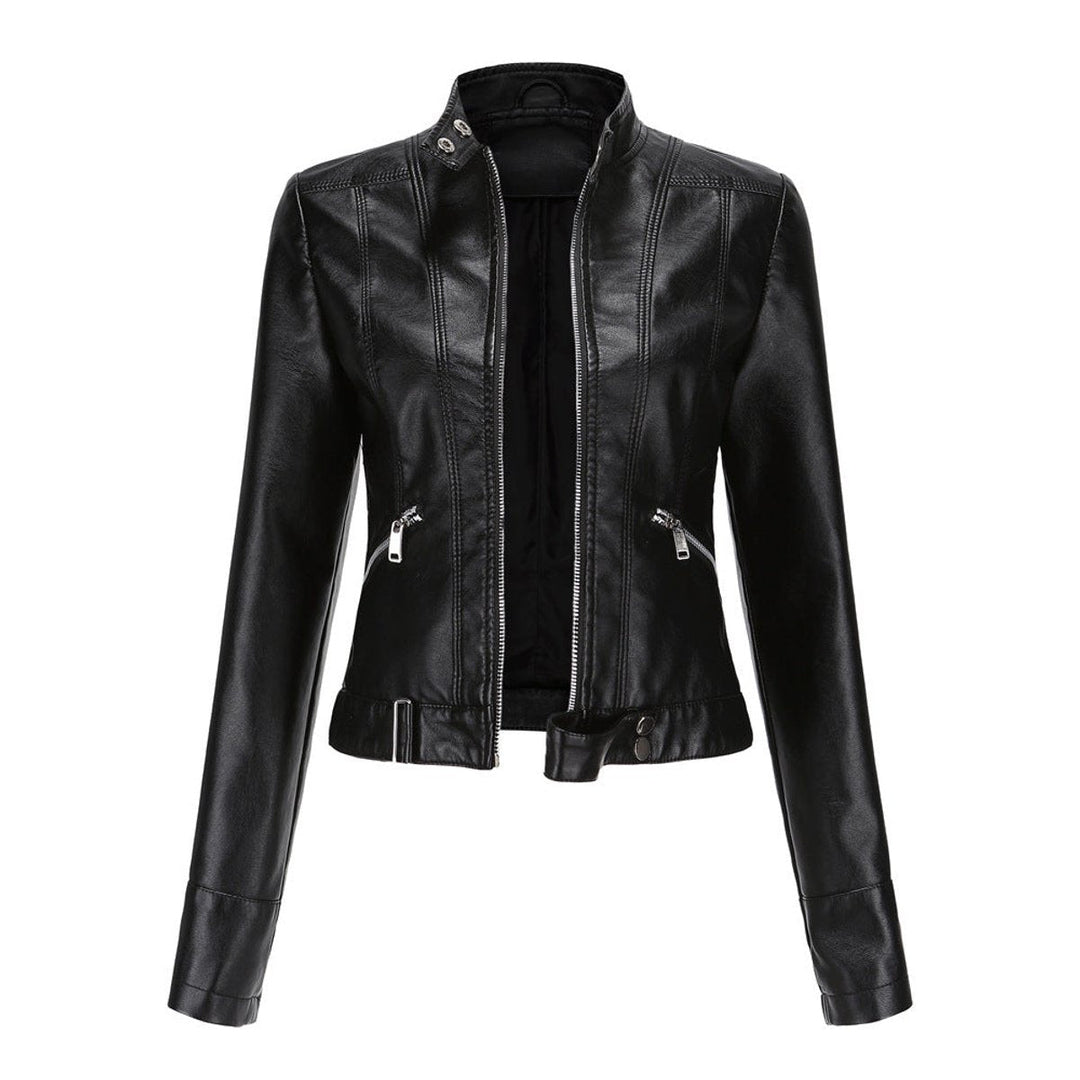 LINNEA™ - CROPPED LEATHER BOMBER JACKET