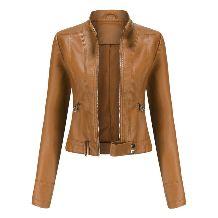 LINNEA™ - CROPPED LEATHER BOMBER JACKET