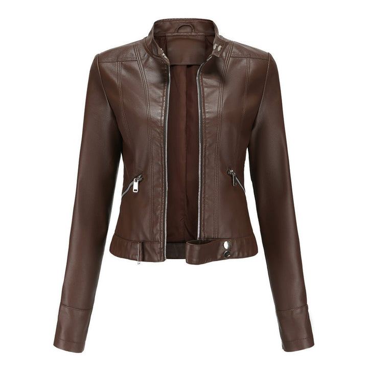 LINNEA™ - CROPPED LEATHER BOMBER JACKET