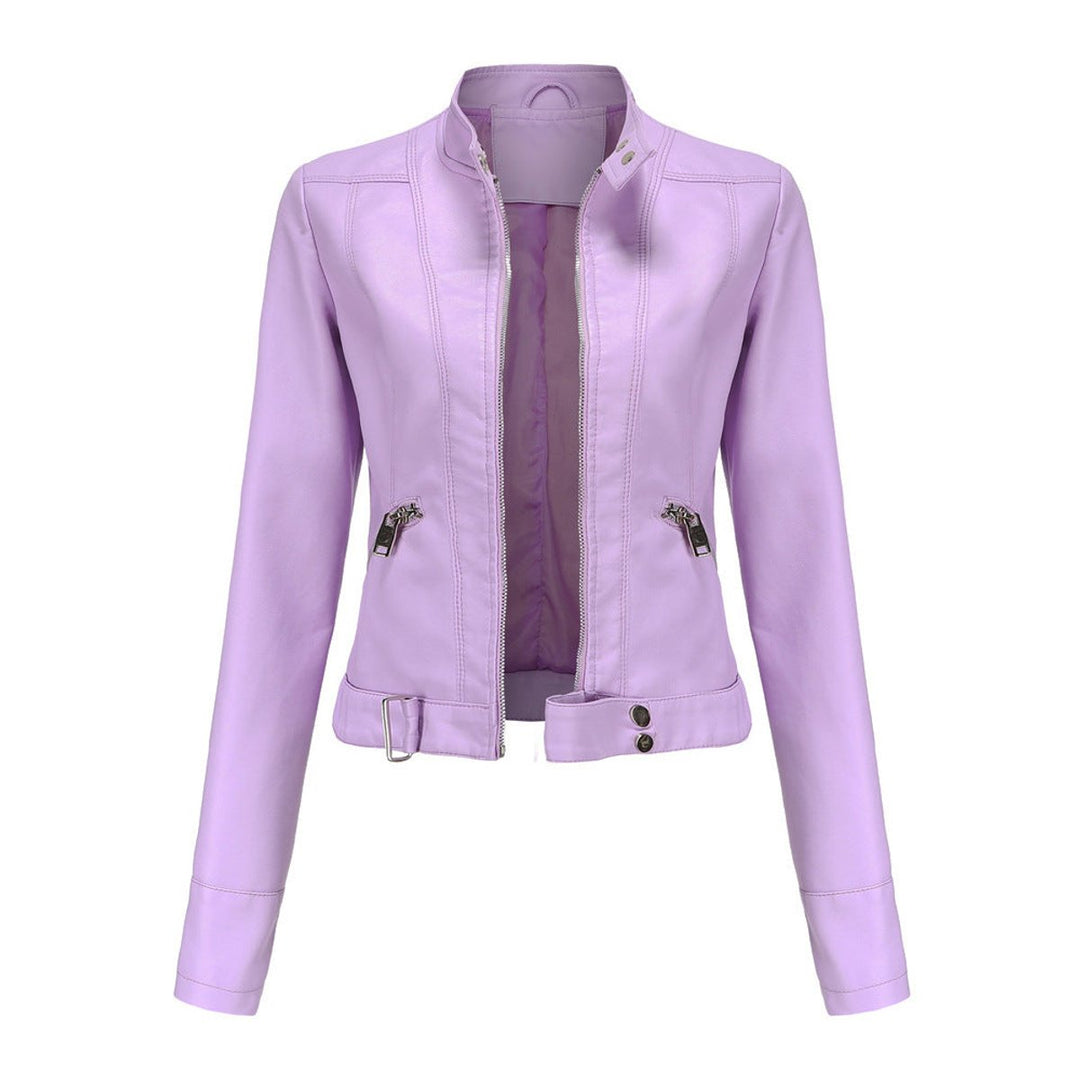 LINNEA™ - CROPPED LEATHER BOMBER JACKET
