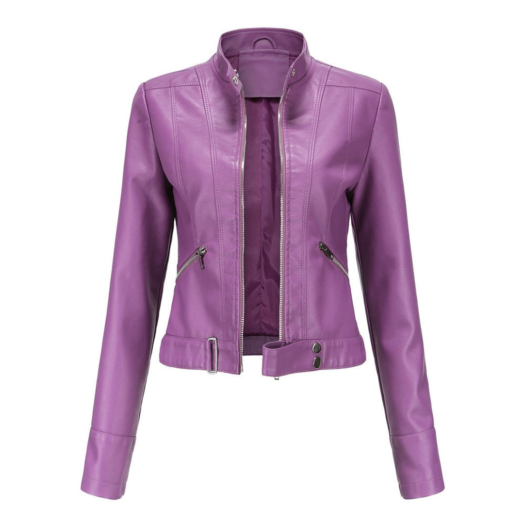LINNEA™ - CROPPED LEATHER BOMBER JACKET