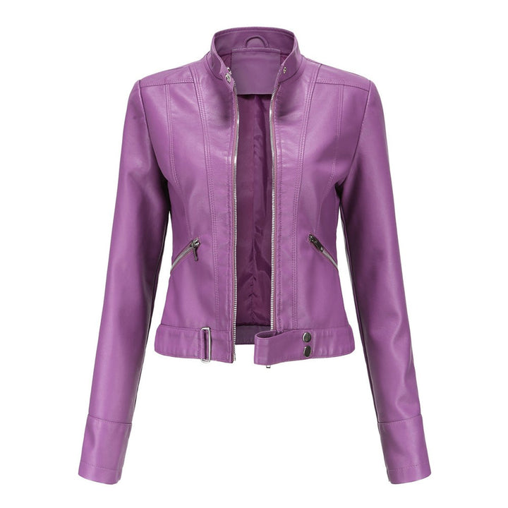 LINNEA™ - CROPPED LEATHER BOMBER JACKET
