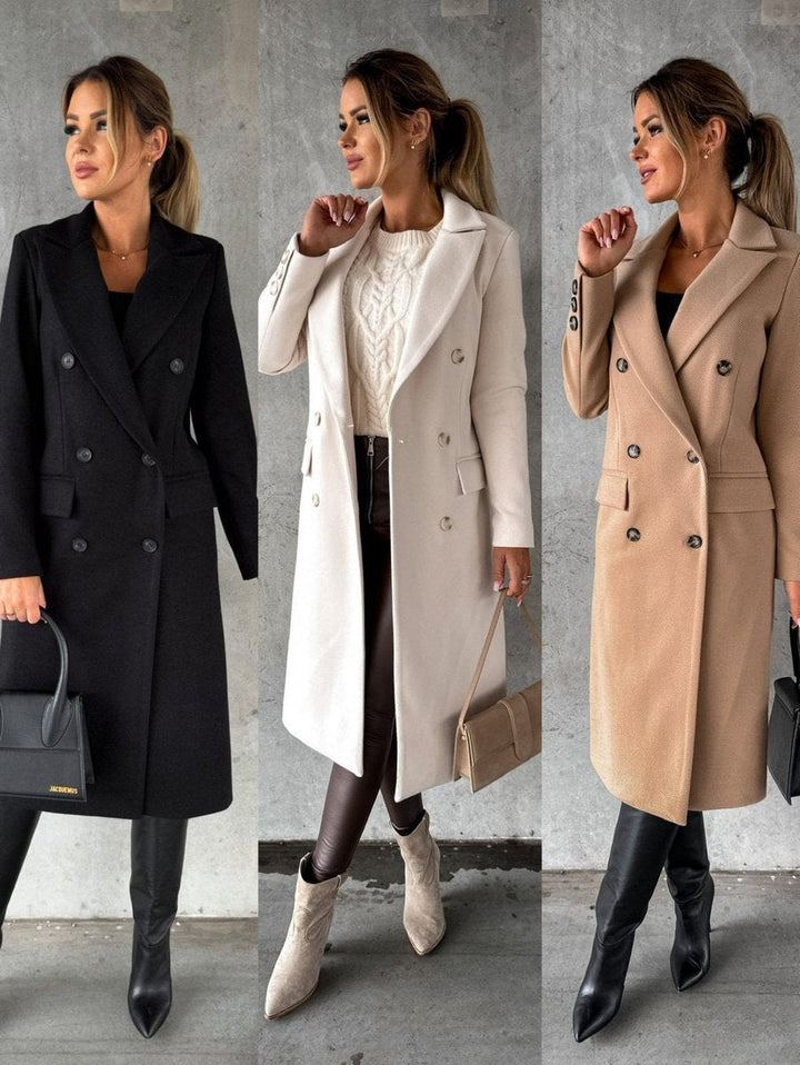EMELINE™ - ELEGANT DOUBLE-BREASTED OVERCOAT