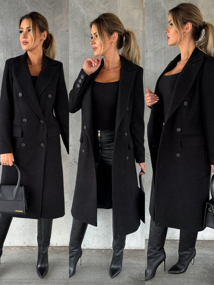 EMELINE™ - ELEGANT DOUBLE-BREASTED OVERCOAT