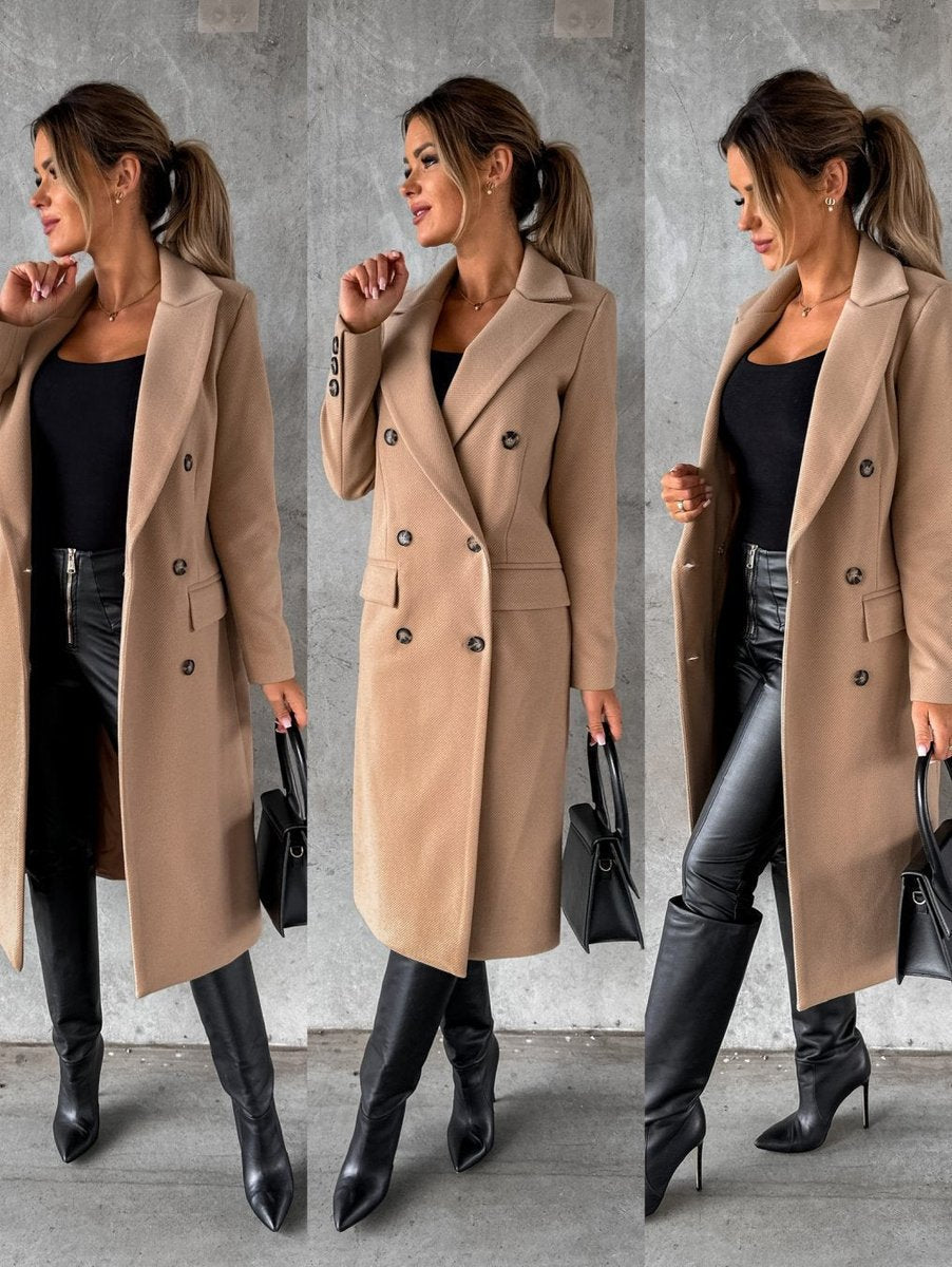 EMELINE™ - ELEGANT DOUBLE-BREASTED OVERCOAT