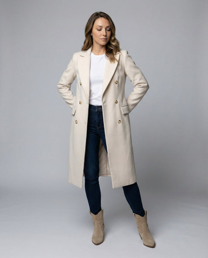 EMELINE™ - ELEGANT DOUBLE-BREASTED OVERCOAT