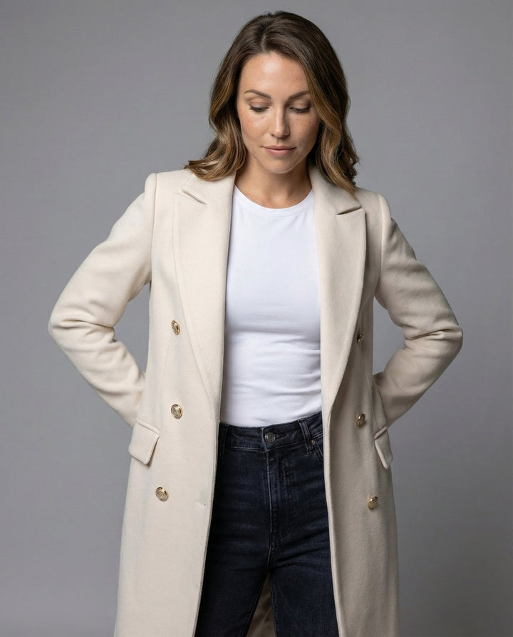 EMELINE™ - ELEGANT DOUBLE-BREASTED OVERCOAT