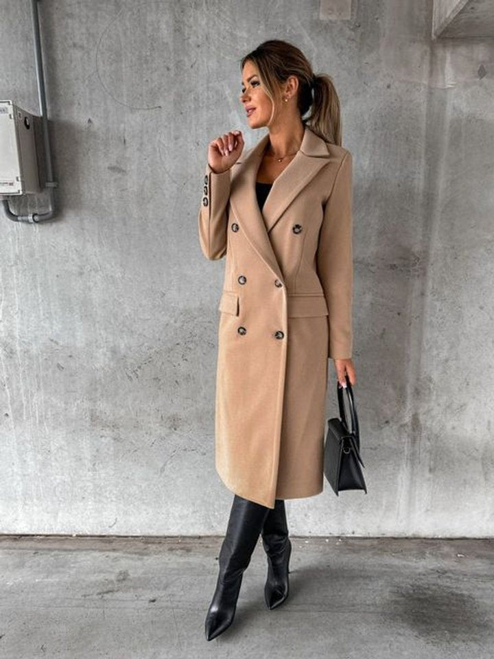 EMELINE™ - ELEGANT DOUBLE-BREASTED OVERCOAT