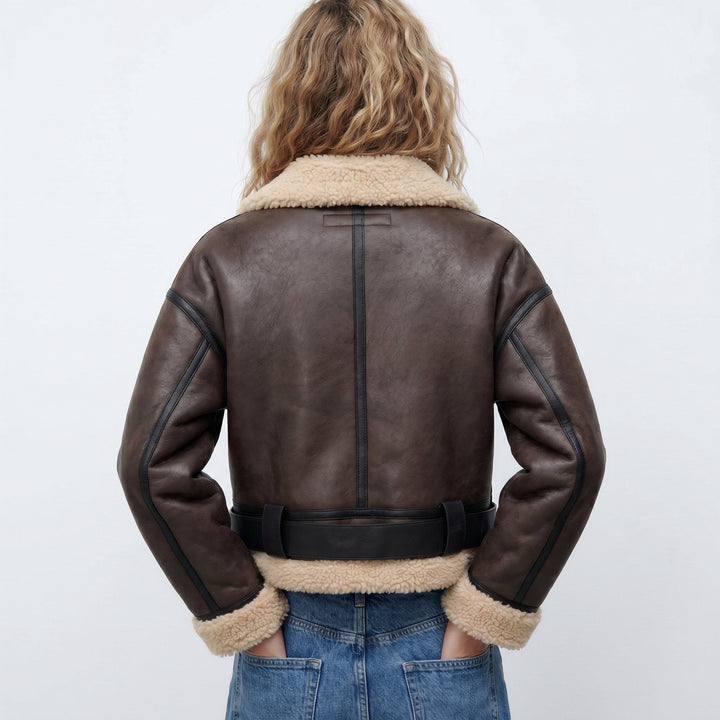 VERENA™ - CROPPED AVIATOR BOMBER JACKET