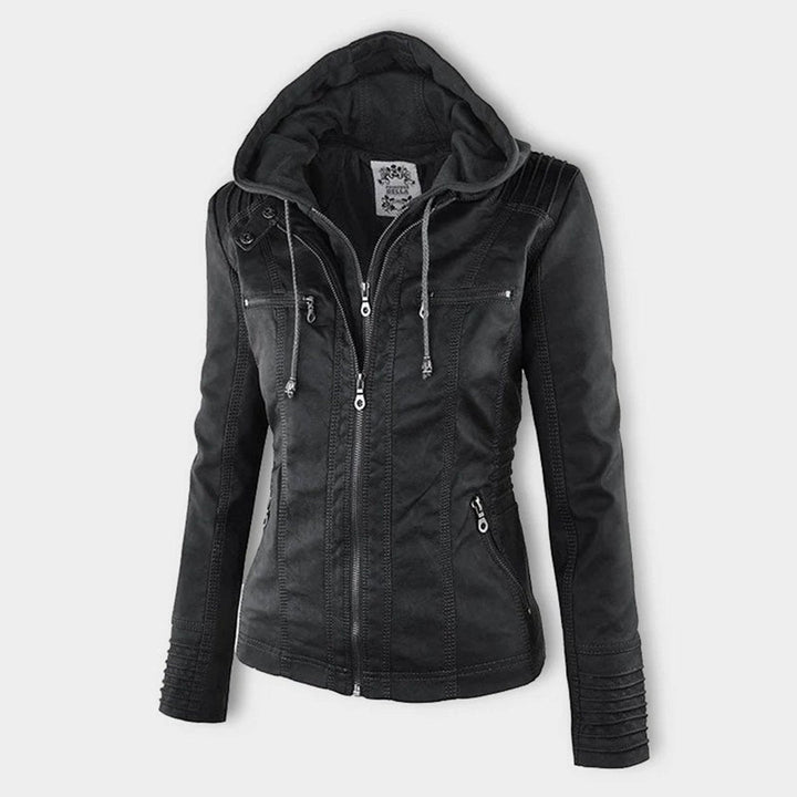 LUCINDA™ - ELEGANT HOODED LEATHER JACKET