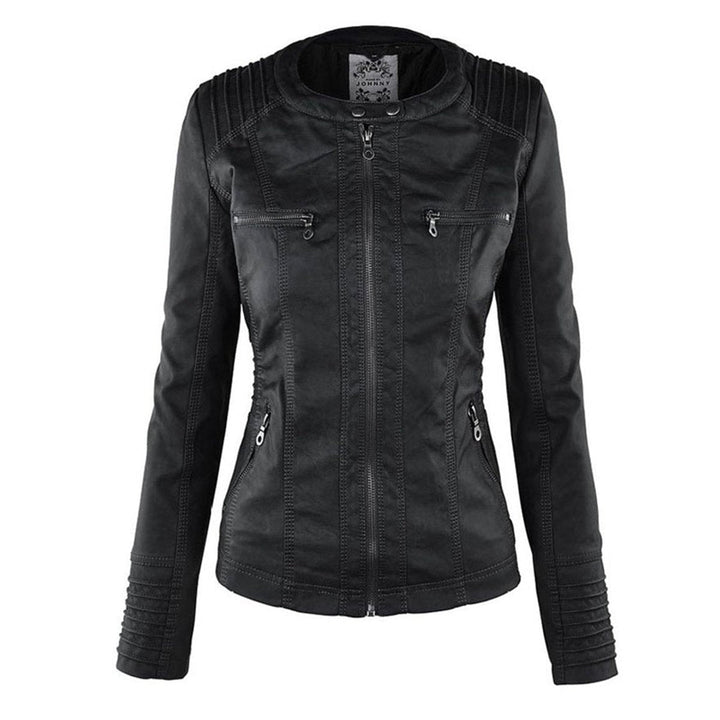 LUCINDA™ - ELEGANT HOODED LEATHER JACKET
