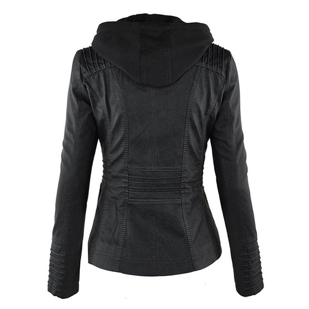 LUCINDA™ - ELEGANT HOODED LEATHER JACKET