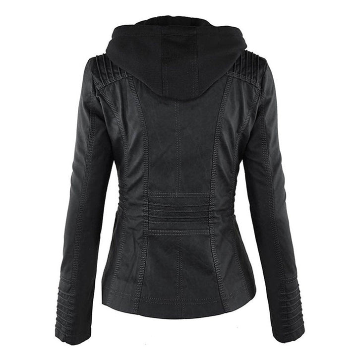 LUCINDA™ - ELEGANT HOODED LEATHER JACKET