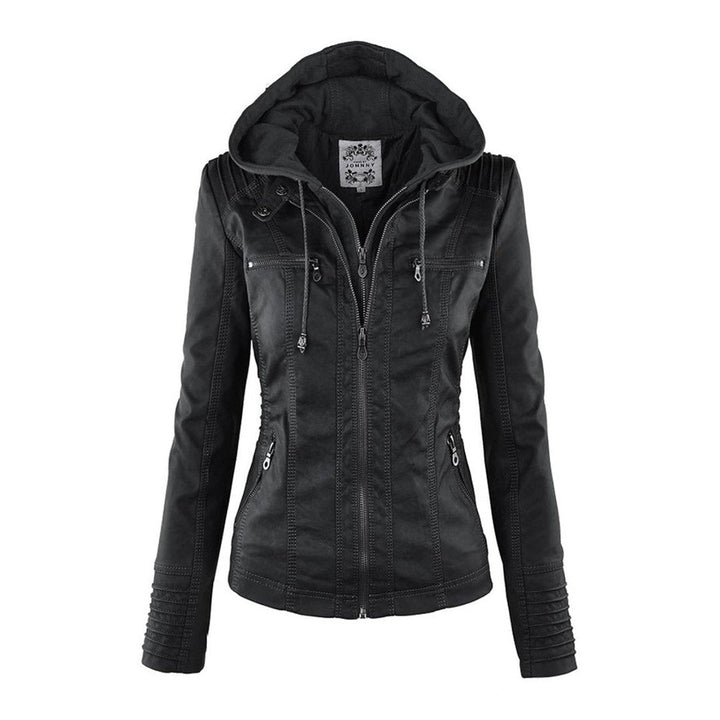 LUCINDA™ - ELEGANT HOODED LEATHER JACKET