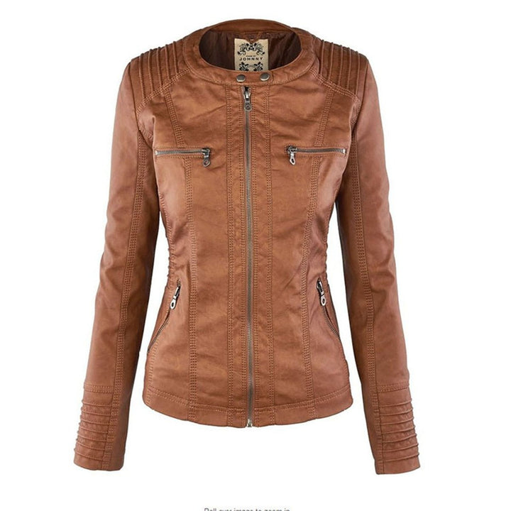 LUCINDA™ - ELEGANT HOODED LEATHER JACKET