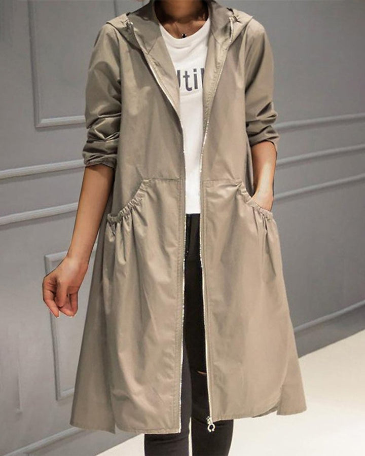 KATHLEEN™ - ELEGANT HOODED TRENCH COAT