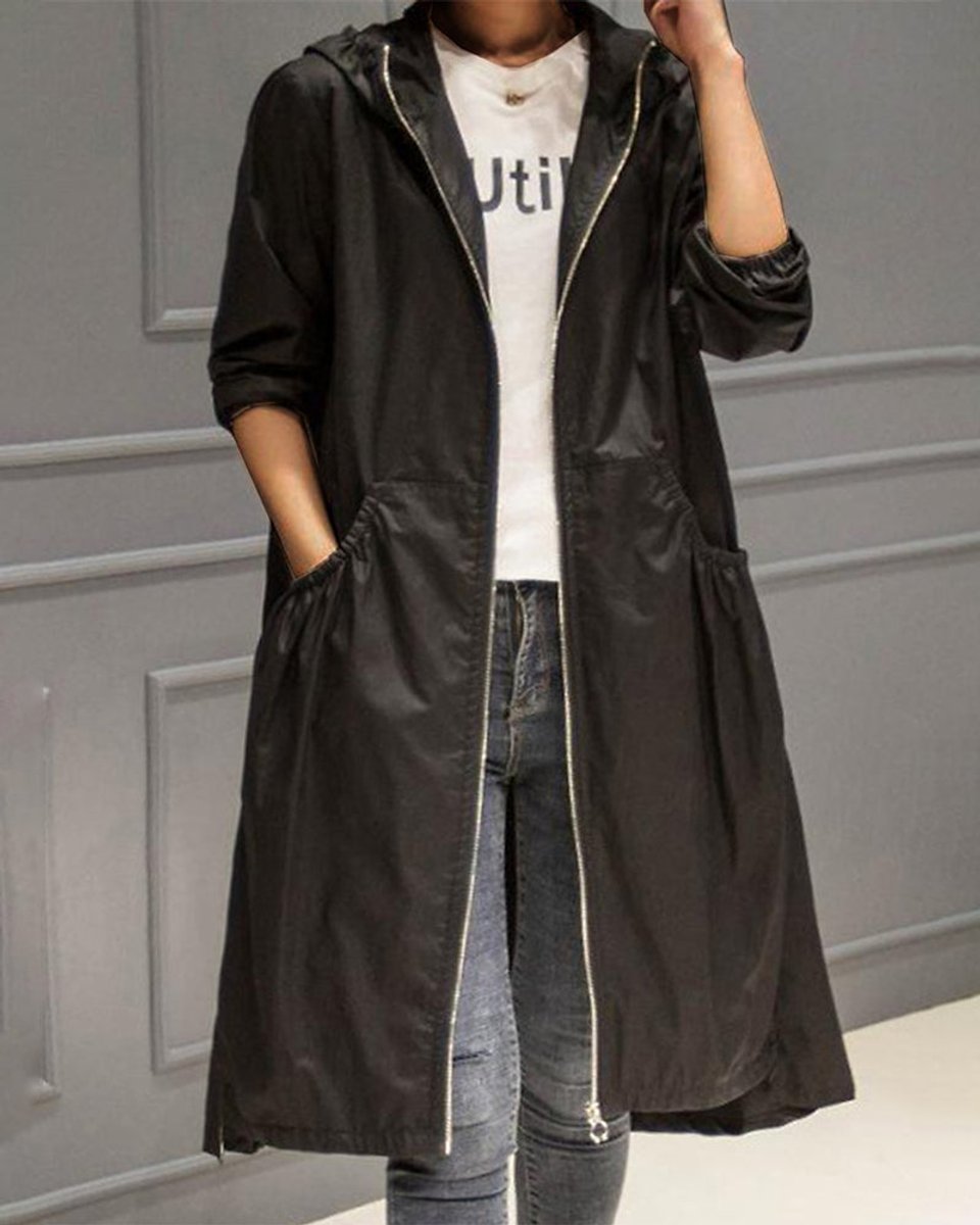 KATHLEEN™ - ELEGANT HOODED TRENCH COAT