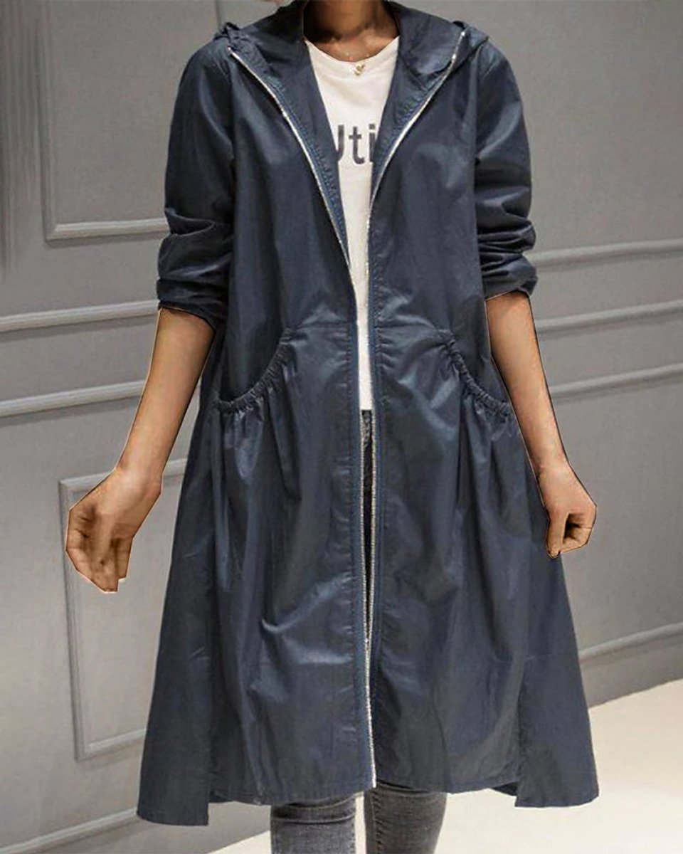 KATHLEEN™ - ELEGANT HOODED TRENCH COAT