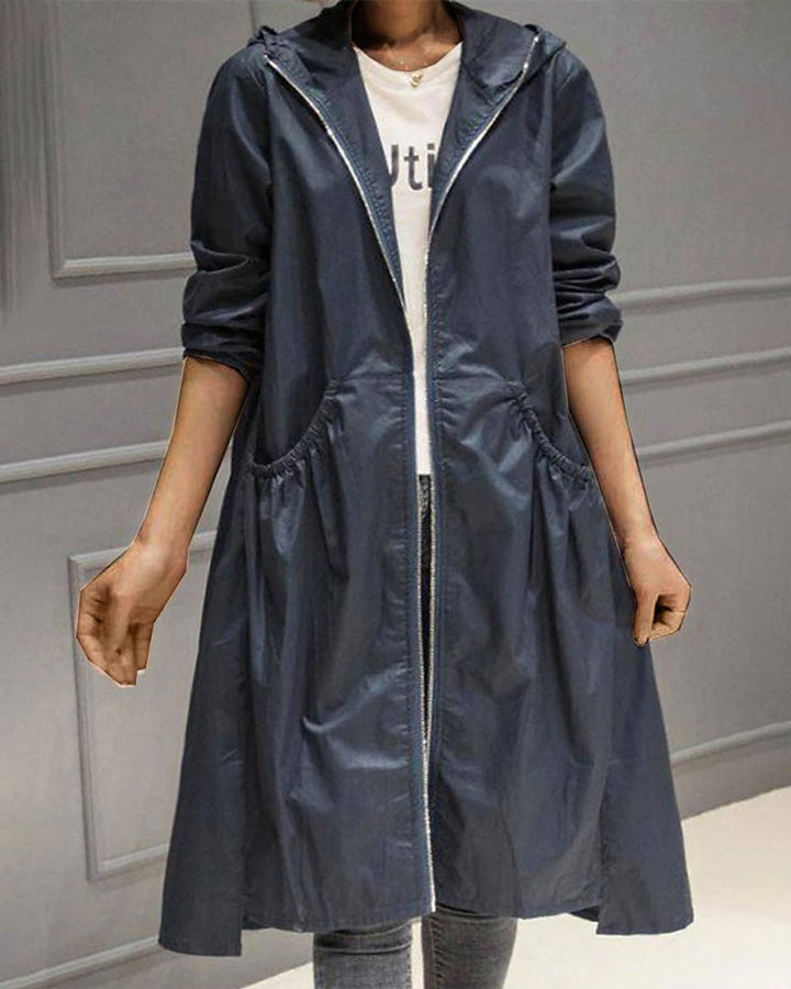KATHLEEN™ - ELEGANT HOODED TRENCH COAT