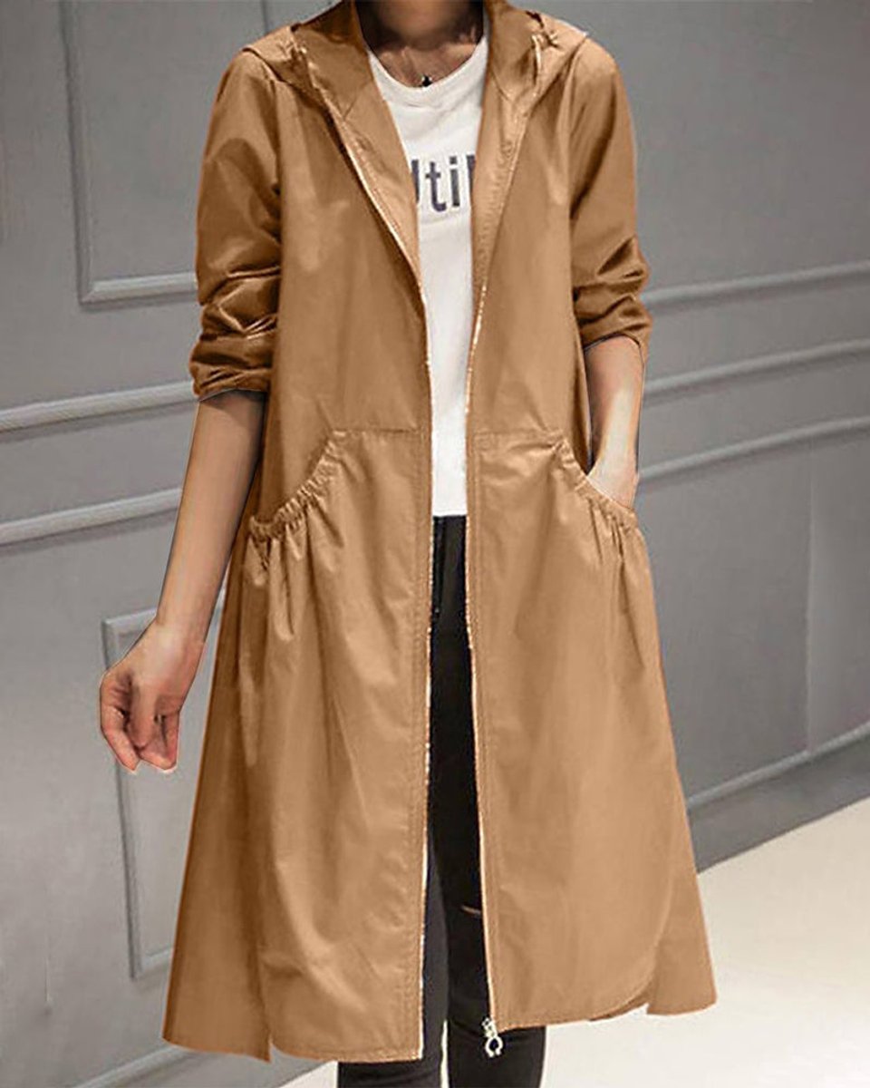 KATHLEEN™ - ELEGANT HOODED TRENCH COAT