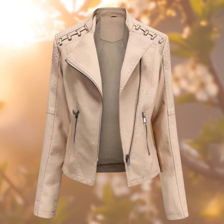 VALENTINA™ - ELEGANT MOTO-STYLE LEATHER JACKET