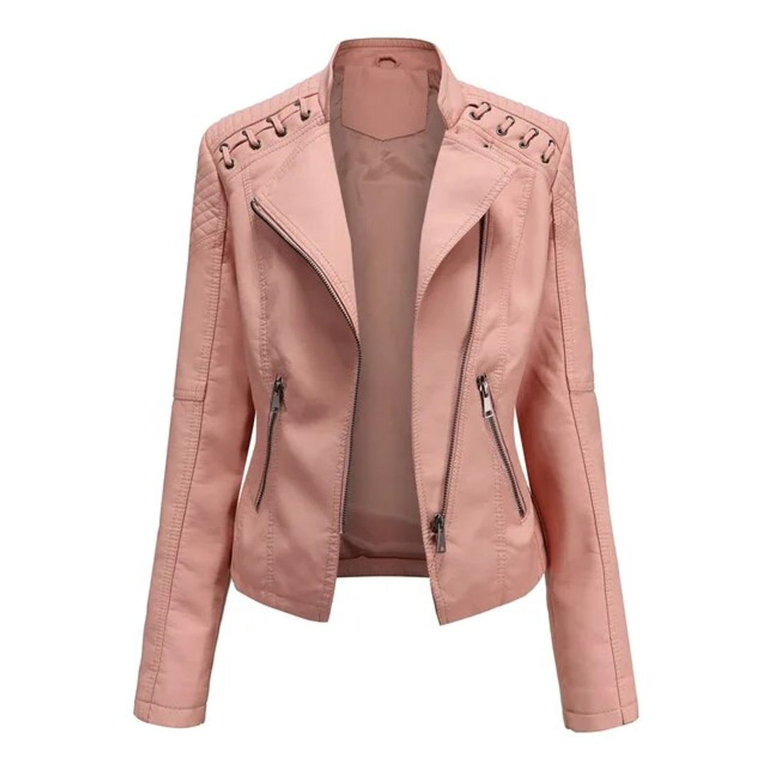 VALENTINA™ - ELEGANT MOTO-STYLE LEATHER JACKET