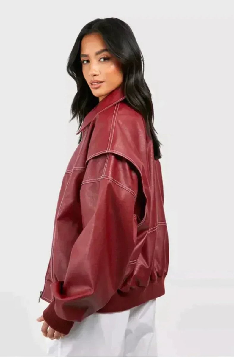RENEE™ - OVERSIZED LEATHER BOMBER JACKET