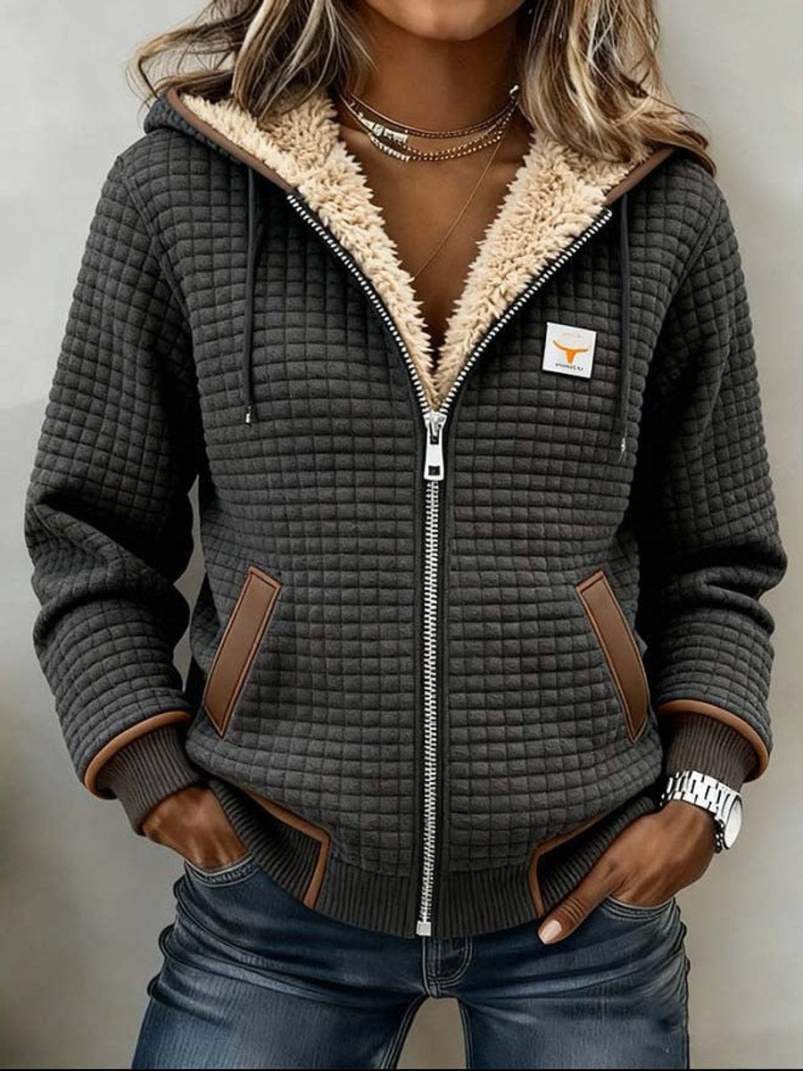 AINSLEY™ - SHERPA LINED HOODIE JACKET
