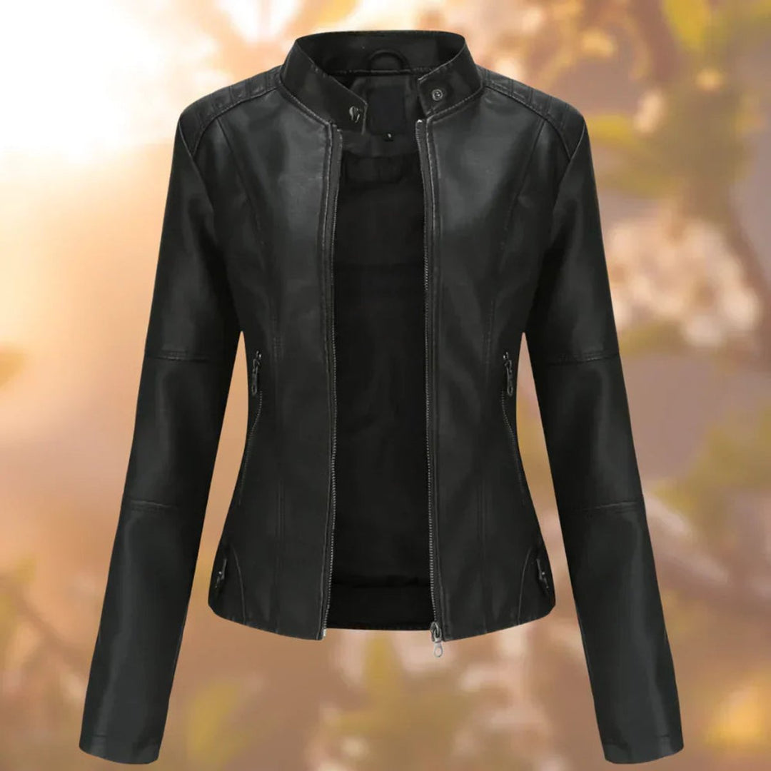 LARISSA™ - ELEGANT LEATHER BOMBER JACKET